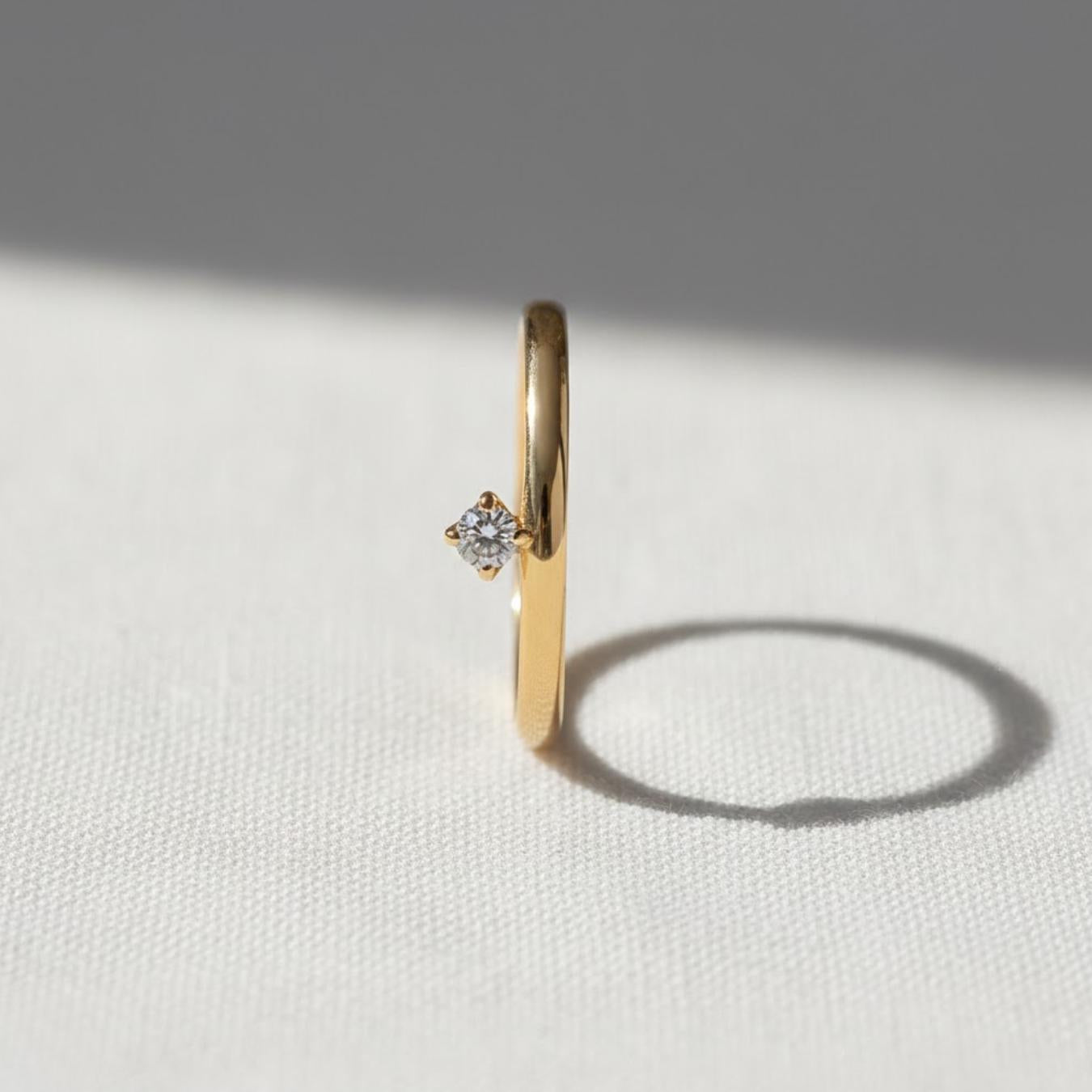 Dainty 14K Solid Gold Diamond Ear Cuff | No Piercing Earring