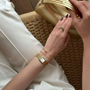 Silver Lab Diamond Open Cuff Bangle, Cluster Bracelet
