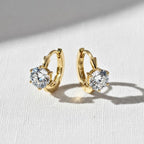 14K Gold Diamond Hoop Earrings for Women/Lab Diamond Gold Hoop Earrings/Dainty Diamond Hoop Earring /Gift for Her/The Mom&Mothers Day Gift