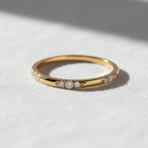 Flush Set Round Cut Diamond Eternity Wedding Band