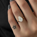 2 Carat Pear Cut Lab Grown Diamond Ring / Pear Shaped Engagement Ring / 2 CT Solitaire Ring / Minimalist Ring / 14K Gold Thin Dainty Ring