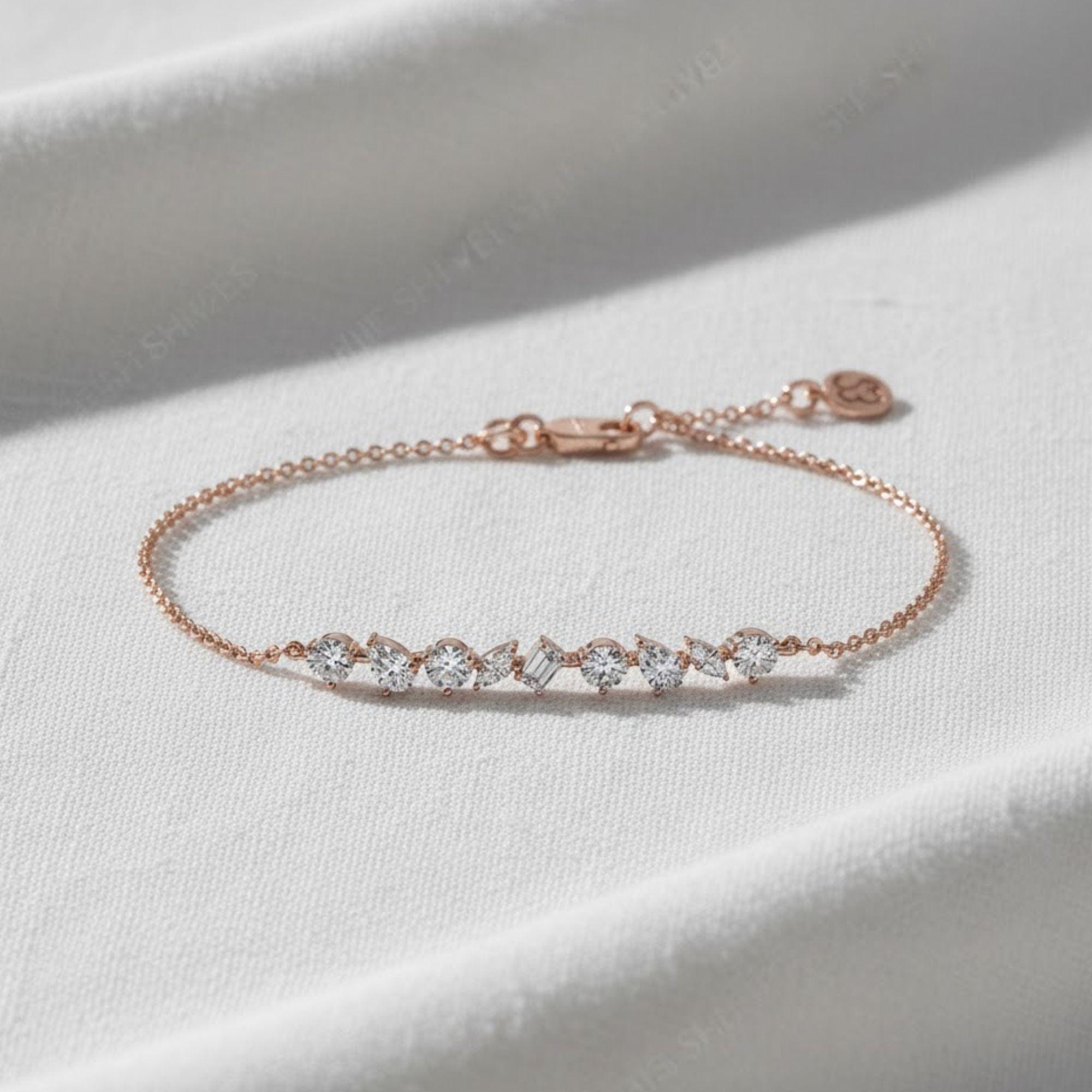 Multi Shape Lab Diamond Bracelet For Women