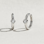 14K Gold Diamond Hoop Earrings Small Hoop Earrings Gold Hoops Diamond Earrings Large Hoop Earrings Mothers Day Gift Mom Gift for Her