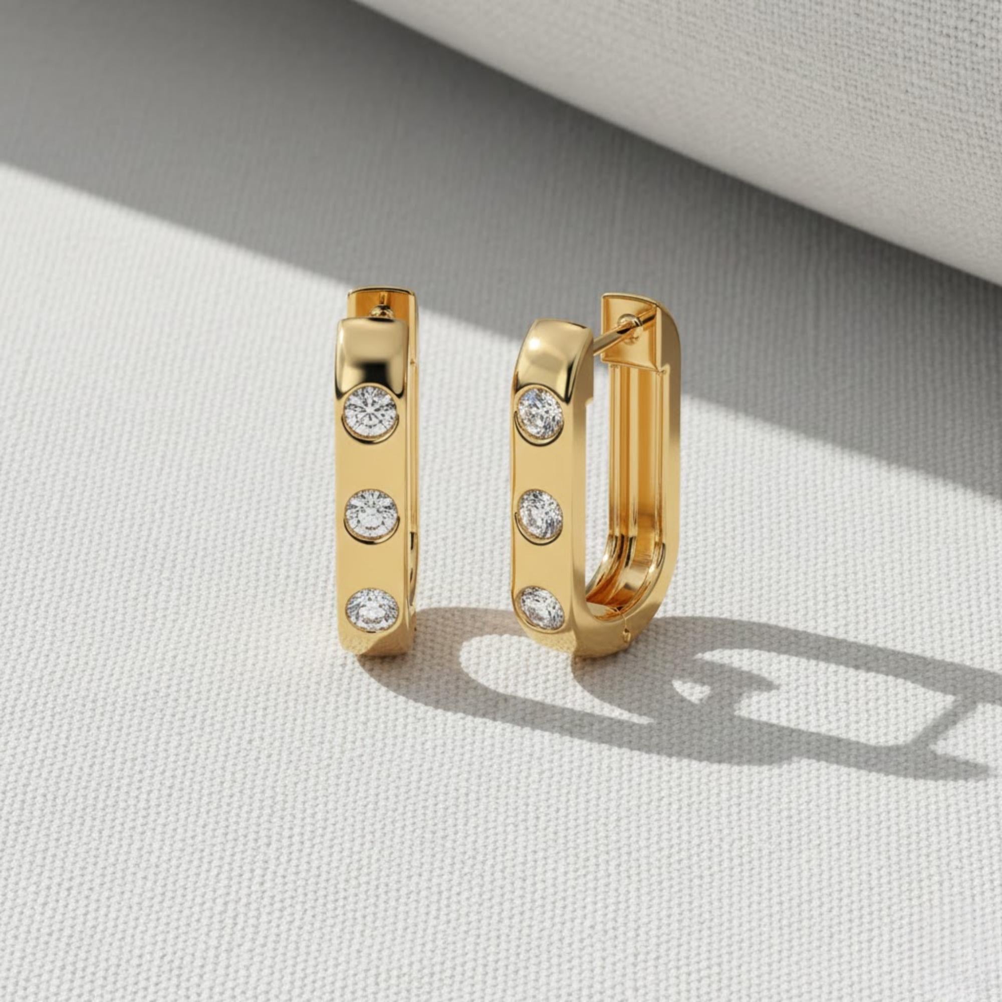 Diamond Huggies, 14k Solid Gold Diamond Huggie Hoops, Lab Grown Diamond Earrings, Small Hoop Earring, Diamond Huggie Earring, Gift For Her
