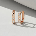 Diamond Huggies, 14k Solid Gold Diamond Huggie Hoops, Lab Grown Diamond Earrings, Small Hoop Earring, Diamond Huggie Earring, Gift For Her