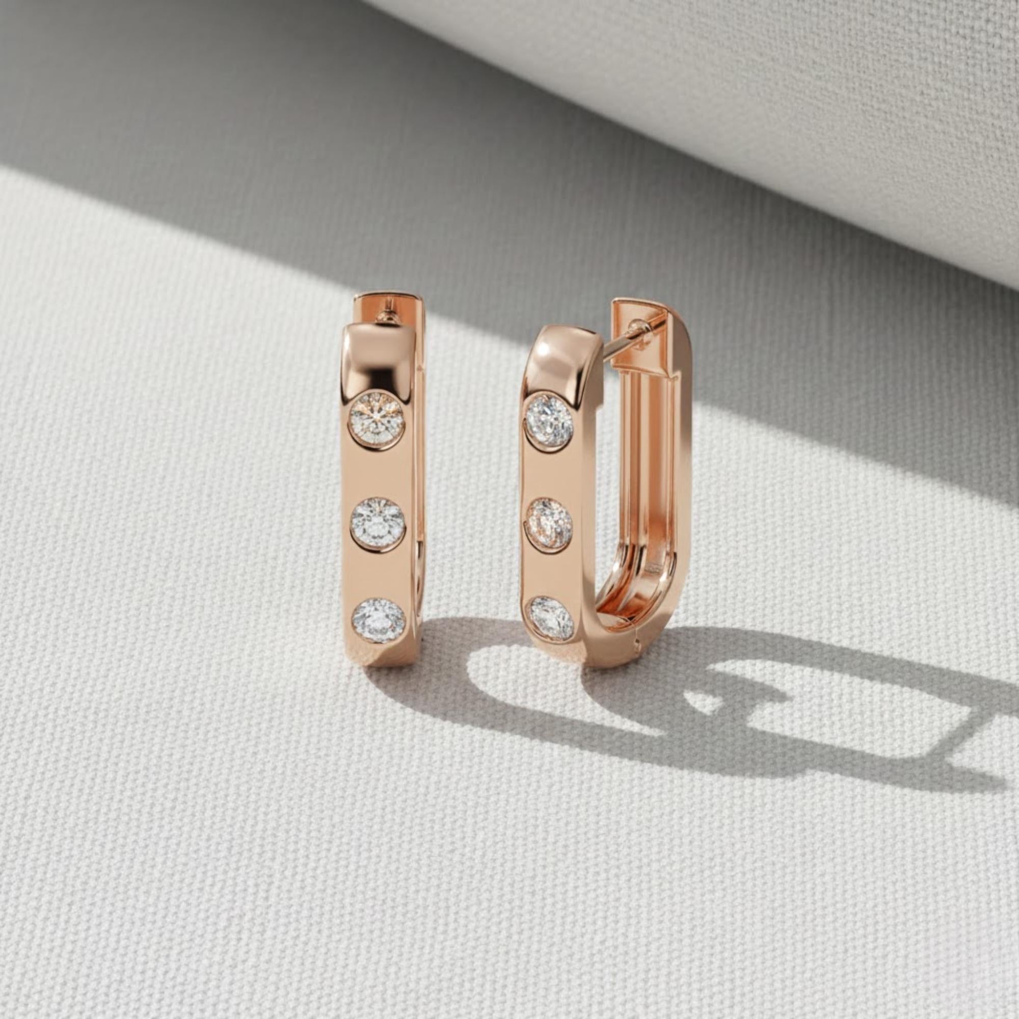 Diamond Huggies, 14k Solid Gold Diamond Huggie Hoops, Lab Grown Diamond Earrings, Small Hoop Earring, Diamond Huggie Earring, Gift For Her