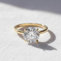 Round Lab Diamond Solitaire Engagement Ring