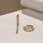 14K Gold Diamond Hoop Earrings Small Hoop Earrings Gold Hoops Diamond Earrings Large Hoop Earrings Jewelry Gift for Mom Gift for Her