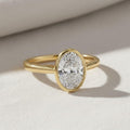 Oval Diamond Engagement Ring, Diamond Engagement Ring, Oval Diamond Ring, Bezel Setting, Solitaire Engagement Ring, 2.00 carat