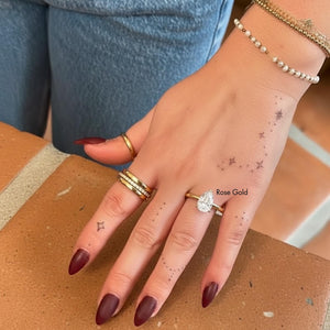 Solitaire Pear Diamond Ring for Her