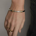 Bangle Bracelet, Statement Jewelry, Two Tone  Diamond Bangle, Minimalist Bracelet, Vintage Jewelry, Stacking Bracelet, Bangles