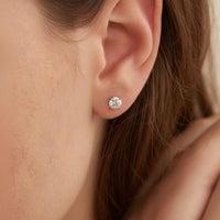1.00 CT Round Cut Lab Grown Diamond Stud Earrings