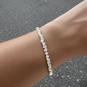 Multi Shape Lab Diamond Bangle Bracelet
