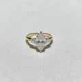 Marquise Diamond Engagement Ring Genuine Lab Grown Diamond Anniversary Ring Unique Proposal Ring for Her Six Claw Prong Setting Ring Gift