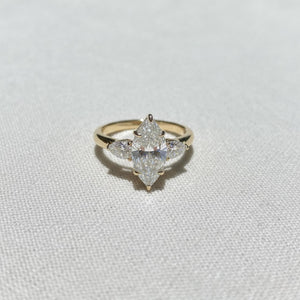Solitare Marquise Cut Lab Diamond Ring