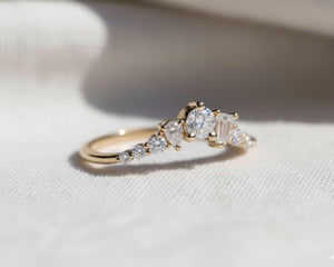 Multi Stone Mixed Shape Diamond Wedding Band
