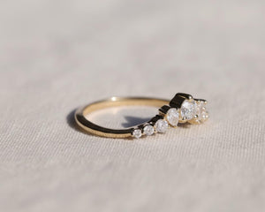 Multi Stone Mixed Shape Diamond Wedding Band