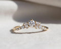 Multi Stone Diamond Band, Diamond Wedding Band, Mix Shape Diamond Band, Multi Shape Cluster Band, Multi Stone Half Eternity Band for Her