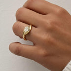 2 Carat Pear Cut Fancy Yellow Lab Grown Diamond Ring / Pear Shaped Engagement Ring / 2 CT Solitaire Ring / Minimalist Ring / 14K Gold Ring