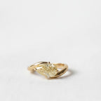 2ct Yellow Pear Lab Diamond Pinky Ring IGI Certified | Promise Ring | Gold Teardrop Gift