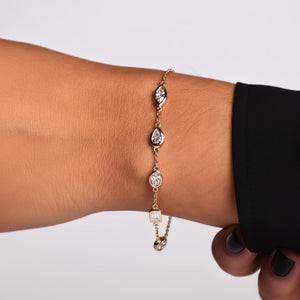 1.00 Ct Mix Cut Lab Diamond Tennis Bracelet for Women
