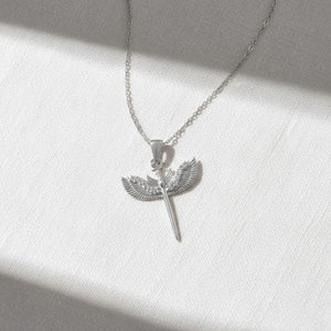 St. Michael Diamond Necklace, Solid 14K Gold