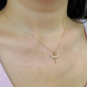 St. Michael Diamond Necklace, Solid 14K Gold
