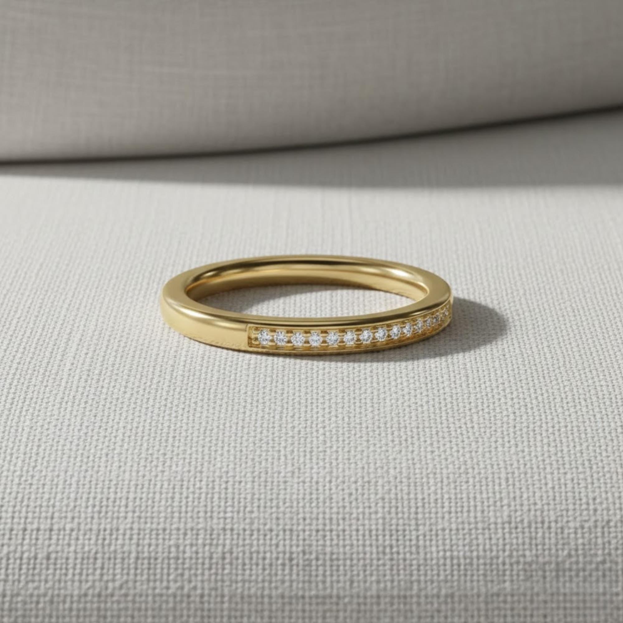 Lab Grown Diamond Half Eternity Wedding Band