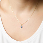 Minimalist 1.50 CT 14k Solid Yellow White Thick Gold Full Brilliant Cut Diamond Bezel Charm Pendant With Everyday Necklace Charm
