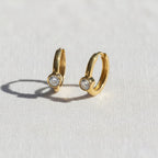 14K Gold Diamond Hoop Earrings Small Hoop Earrings Gold Hoops Diamond Earrings Large Hoop Earrings Mothers Day Gift Mom Gift for Her
