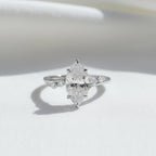 Marquise Lab Grown Diamond Engagement Ring Lab Diamond Solitaire Ring Anniversary Ring Gift Simple Marquise Diamond Ring for Proposal