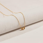 Solid Gold Knot Necklace, Promise Necklace, Charm Necklace, Love Necklace, Dainty Chain Choker, 14k Solid Gold, Anniversary Gift. Jenna