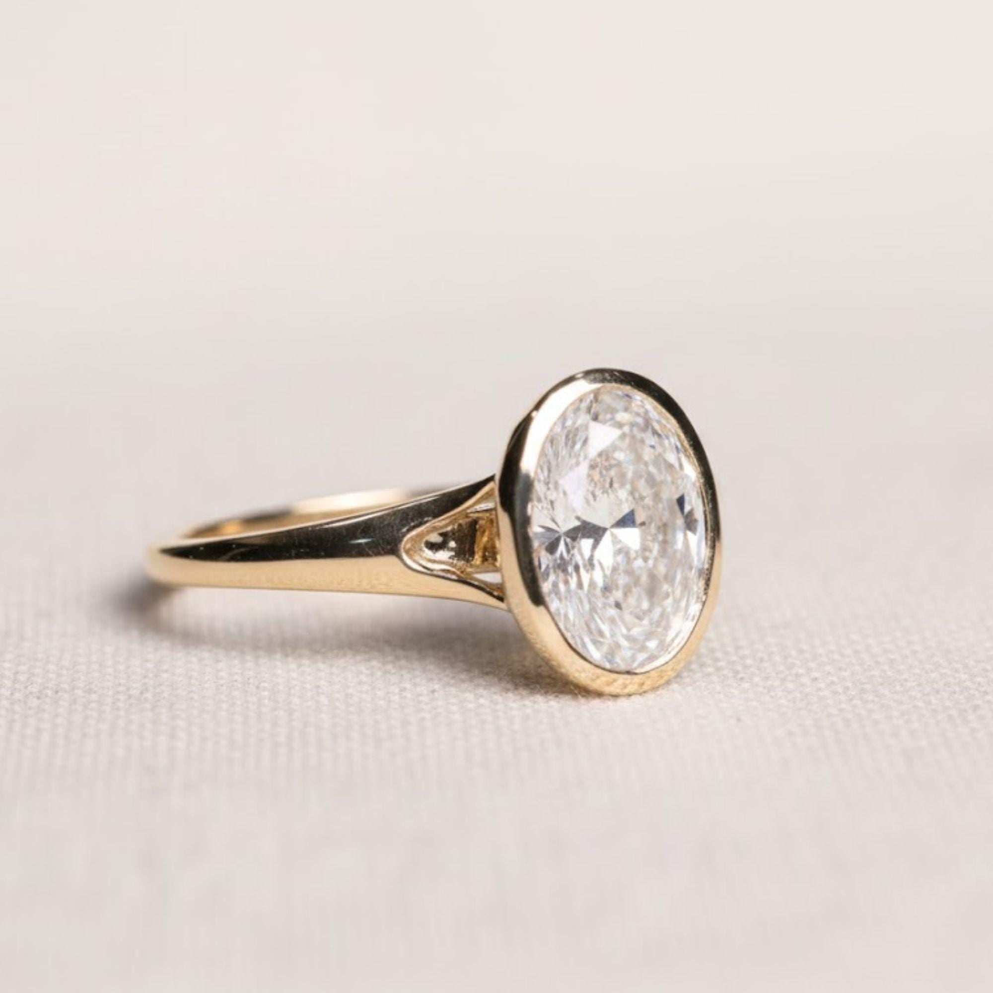 2.00 CT Oval Lab Grown Diamond Engagement