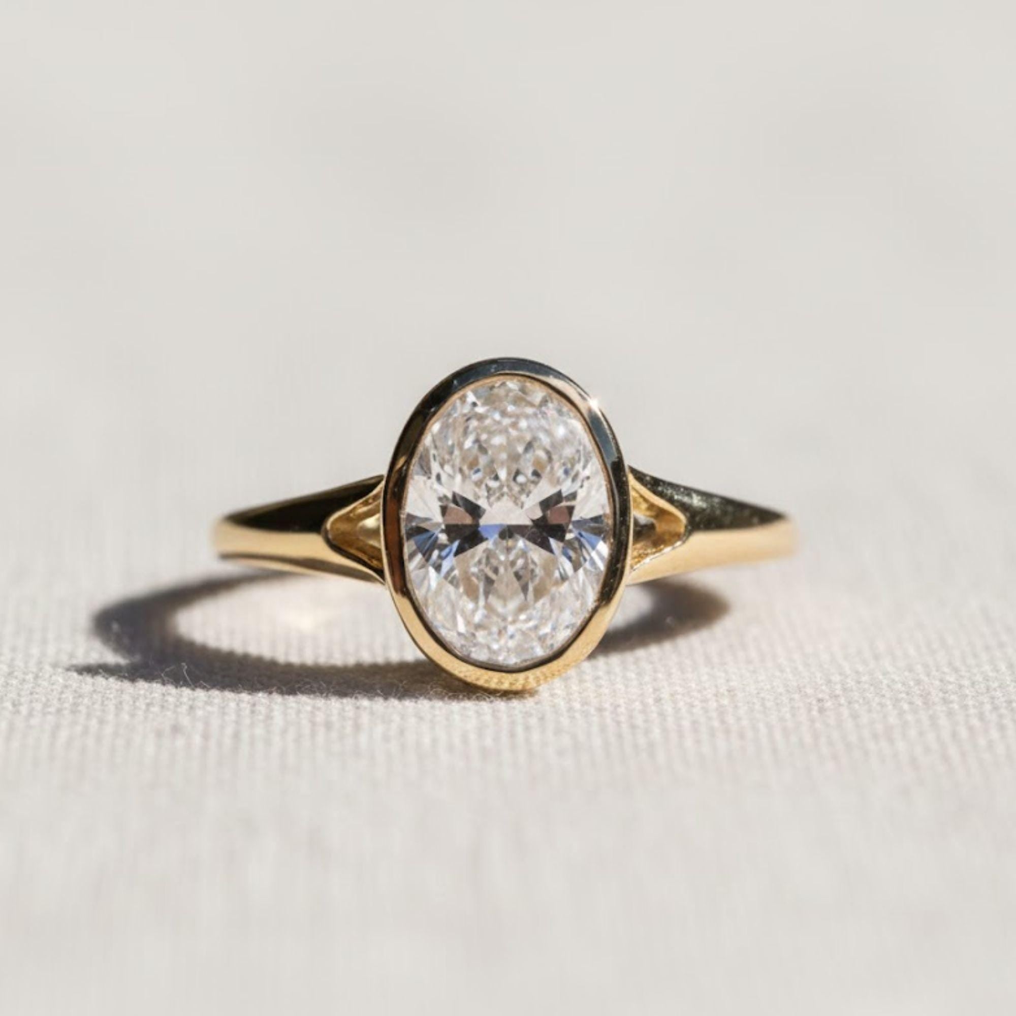 2.00 CT Oval Lab Grown Diamond Engagement