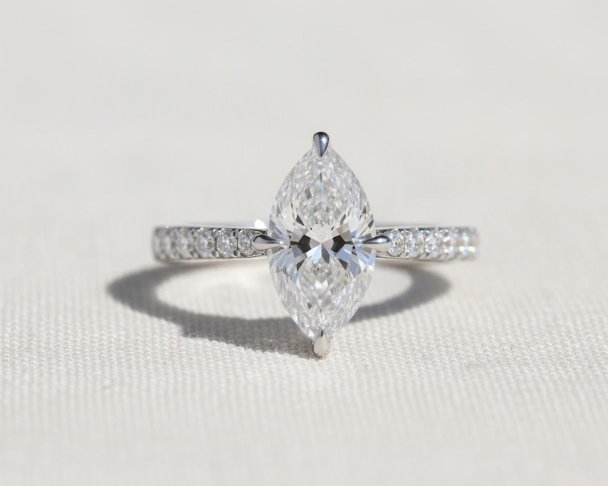 Marquise Solitaire Diamond Ring for Women