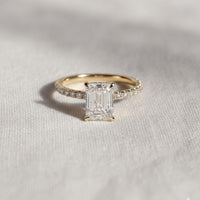 Emerald Cut Lab Grown Diamond Engagement Ring