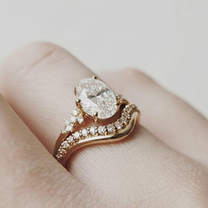 0.21 Carat Lab Grown Diamond Wedding Band, 14k Gold Anniversary Ring