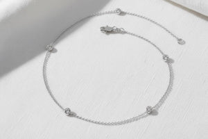 14K Gold Diamond Solitaire Bracelet, Round Brilliant Bezel Set