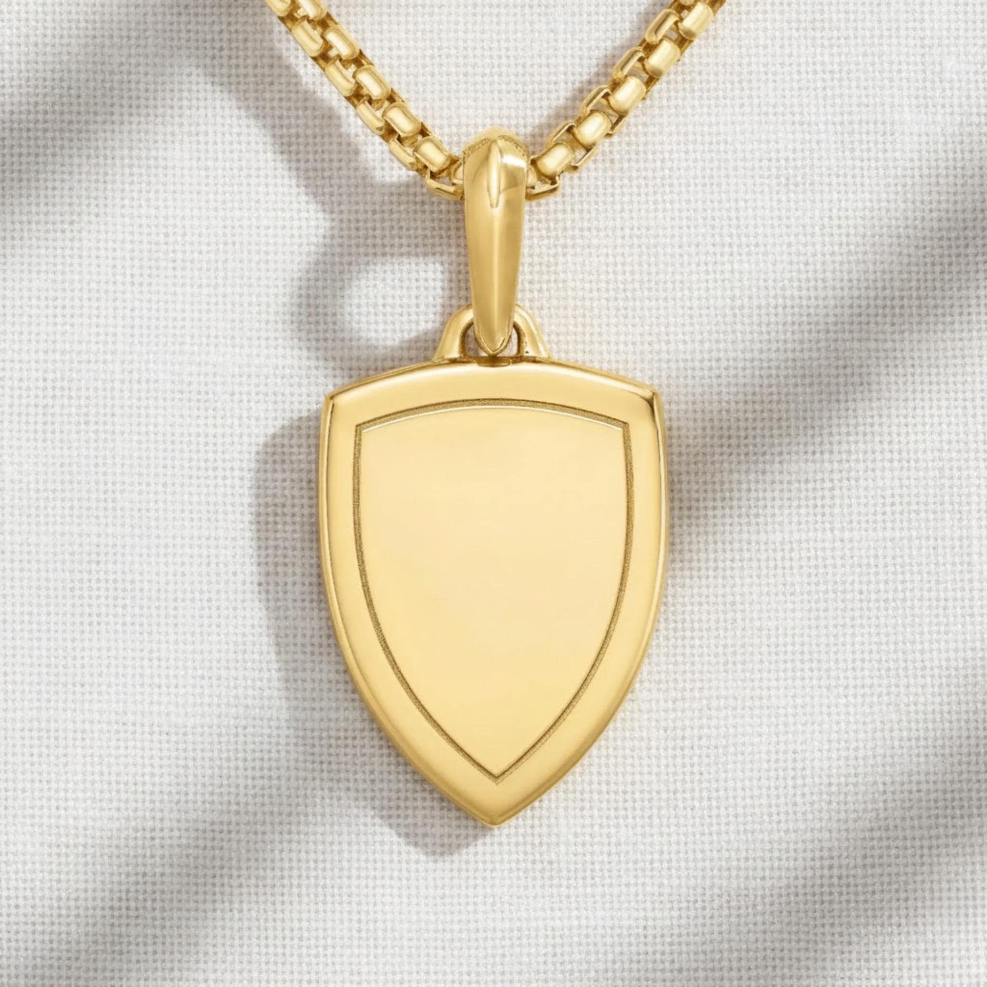 St Michael Catholic Diamond Necklace, 14K Gold