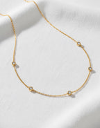 Diamond Choker necklace / Diamond necklace / Diamond bezel / Dainty Diamond Necklace / Birthday Gift