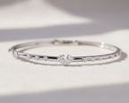 Gold Diamond Stacking Bracelet, Pear Shape Diamond Bracelet, 14K Diamond and Gold Bangle Bracelet, Round Diamond Bracelet Bangle