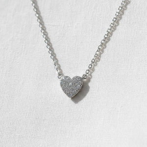 14K Gold Heart Shaped Diamond Necklace