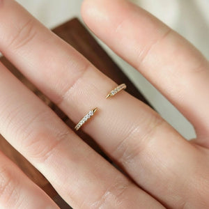 Open Gap Lab Diamond Wedding Band