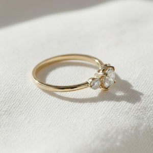 Dainty Round Lab Diamond Prong Set Promise Ring