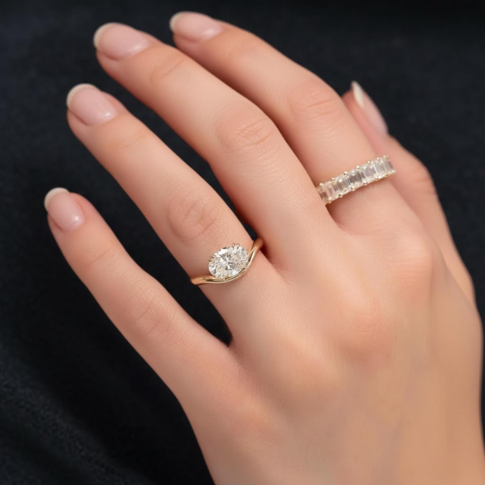Oval Brilliant Lab Diamond Solitaire Engagement Ring