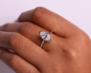 Dutch Marquise Engagement Ring, Lab Diamond