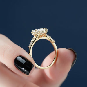 Lab Grown Marquise Diamond Engagement Ring