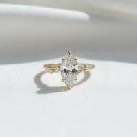 Lab Grown Marquise Diamond Engagement Ring