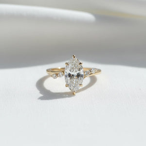 Lab Grown Marquise Diamond Engagement Ring