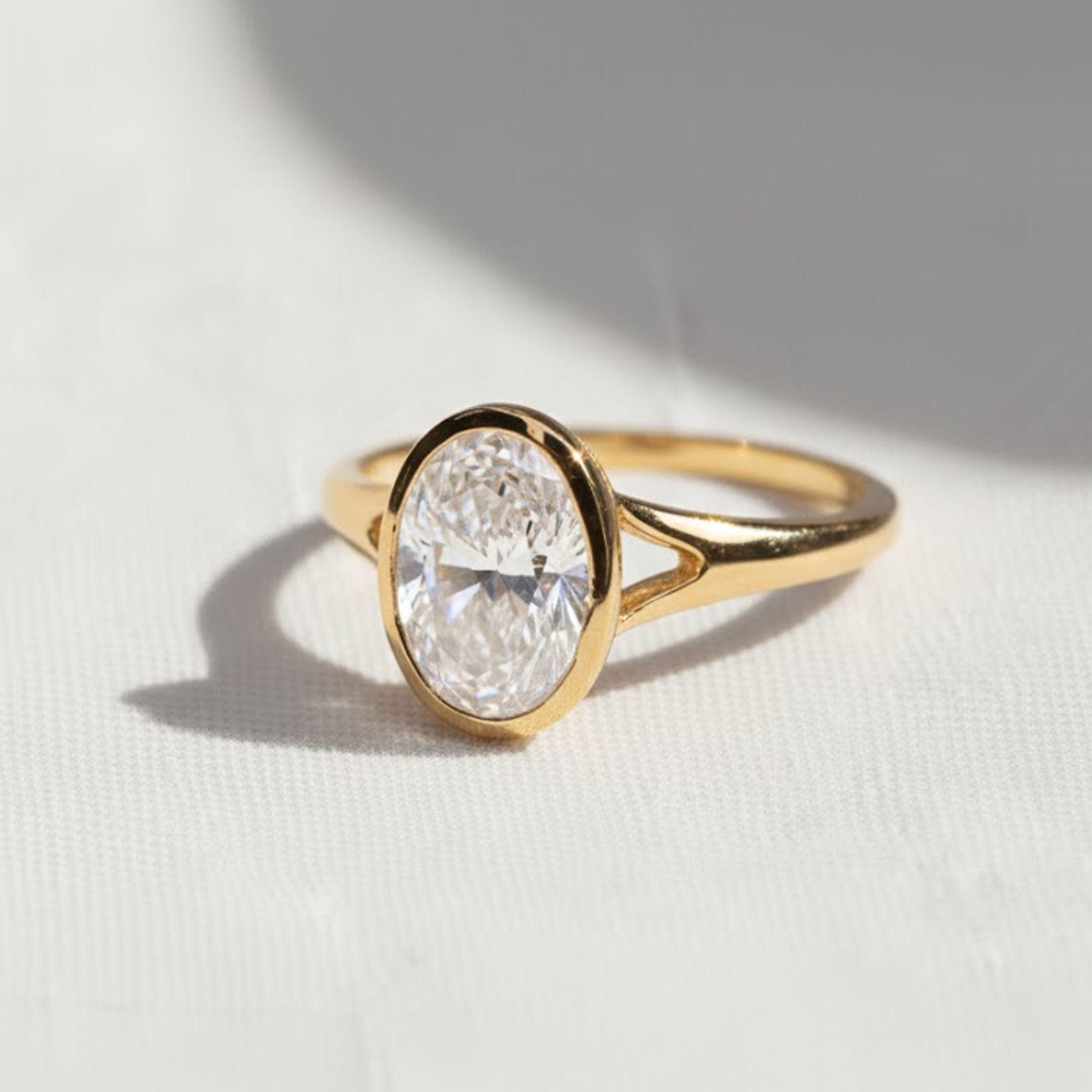 2.00 CT Oval Lab Grown Diamond Engagement